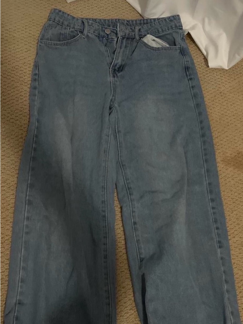 High-Rise Wide-Leg Jeans in Light Blue Wash